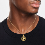 14K 100% AQUARIUS Zodiac Charm - Model Shot