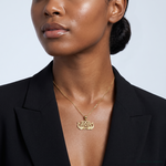 14K 100% PISCES Zodiac Charm - Model Shot