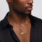 14K Guitar Pendant - Model Shot