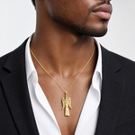 14k Fancy Angel Charm - Model Shot