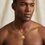 14K Fits Up To 8mm and 10mm Medium Scallop Shell Slide - Model Shot