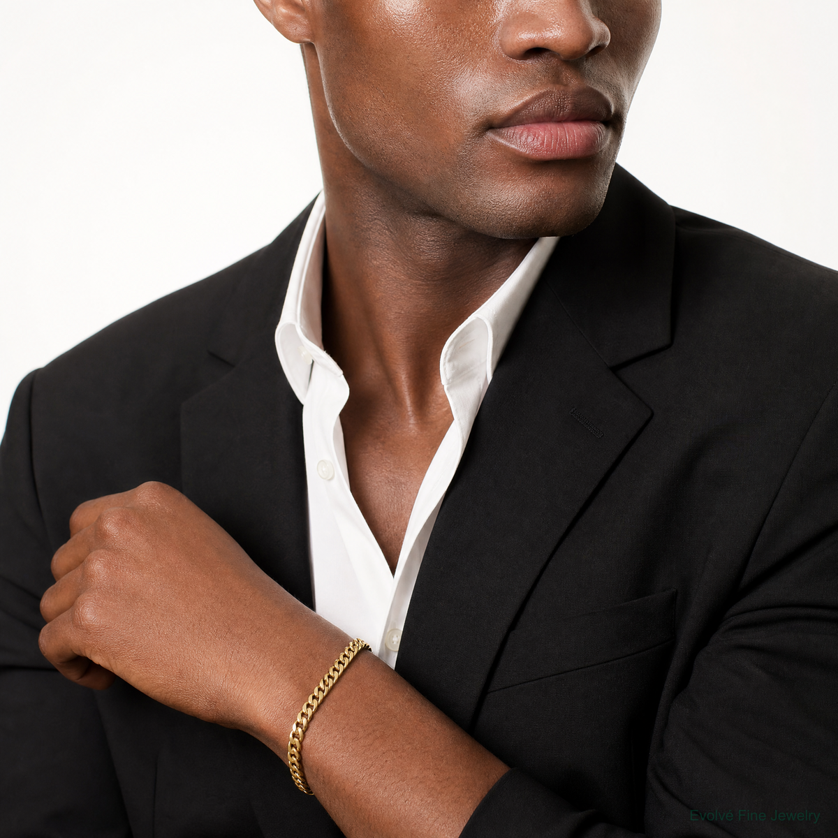 14k 5.5mm Solid Miami Cuban Chain - Model Shot
