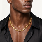 14k 6.25mm Solid Miami Cuban Chain - Model Shot