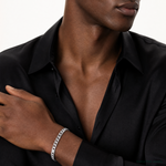 14k White Gold 6.25mm Solid Miami Cuban Chain - Model Shot