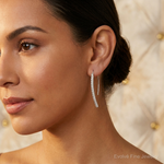 14k WG Diamond Fascination Diamond Dust/Accent Earrings - Model Shot