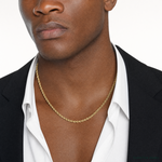 14k 5.5mm Semi-solid D/C Rope Chain - Model Shot