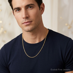 14k 1.5mm Ultra D/C Rope Chain - Model Shot