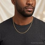 14k 2.25mm Ultra D/C Rope Chain - Model Shot