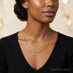 14k 2.5mm Ultra D/C Rope Chain - Model Shot