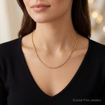 14k 4mm Ultra D/C Rope Chain - Model Shot