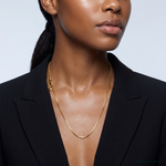 Leslie's Sterling Silver Gold-plated Adjustable 1.5mm Round Box Chain - Model Shot