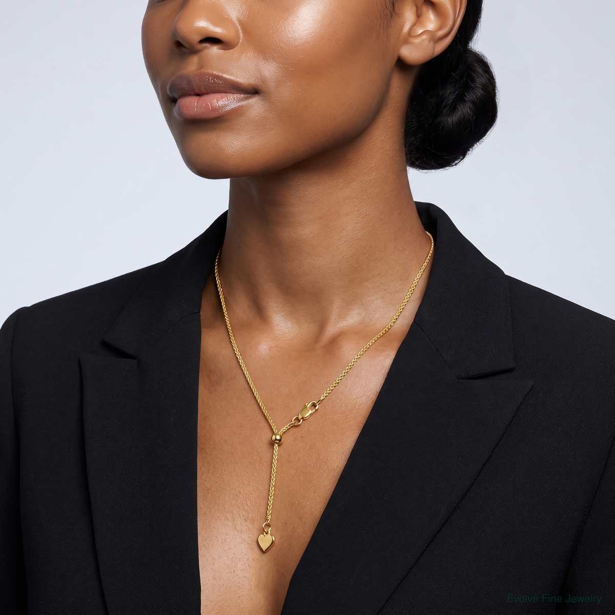 Leslie's Sterling Silver Adjustable Gold-plated 1.3mm Spiga Chain - Model Shot
