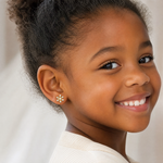 14k Madi K CZ Snowflake Post Earrings - Model Shot