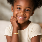 14K Madi K Polished Expandable Baby Bangle - Model Shot