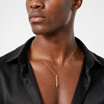 14k Enameled Guitar Pendant - Model Shot