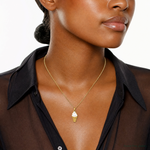14k Enameled Vanilla Ice Cream Cone Pendant - Model Shot
