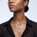 14k Enameled 3-D Conch Shell Pendant - Model Shot