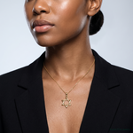 14k Star of David Pendant - Model Shot