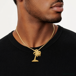 14k Palm Tree Slide - Model Shot
