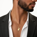 14k Peace Sign Charm - Model Shot