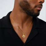 14k 2-Piece Handcuffs Pendant - Model Shot