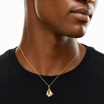 14k Sailboat Pendant - Model Shot