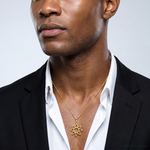 14k Sun Charm - Model Shot