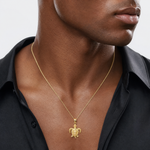 14K Turtle Pendant - Model Shot