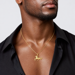 14k Horse Pendant - Model Shot