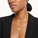 14k Labrador Dog Pendant - Model Shot