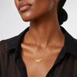 14k Cocker Spaniel Dog Pendant - Model Shot