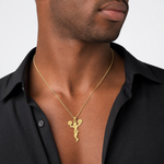 14k Cheerleader with Pom-Poms Charm - Model Shot