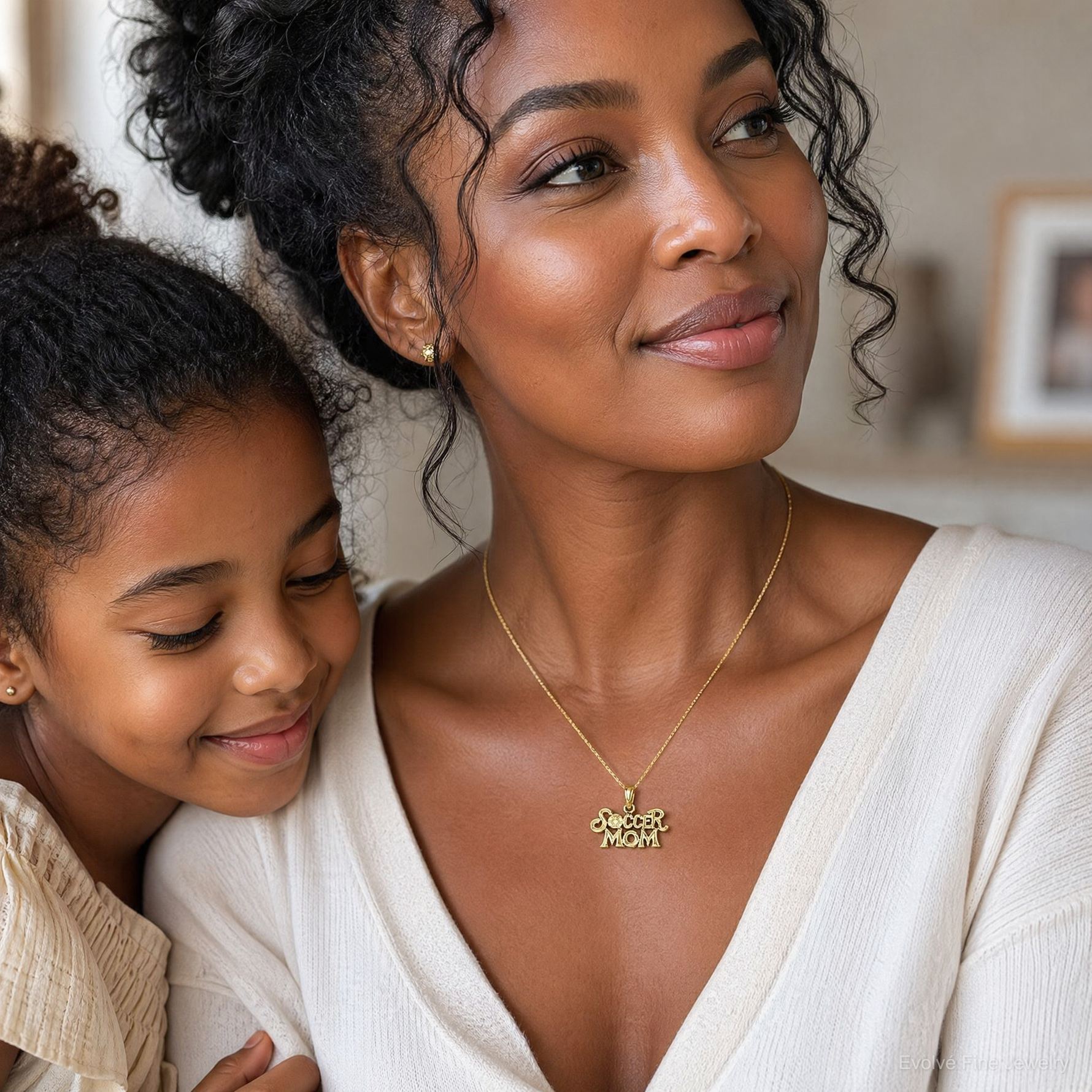 14K SOCCER MOM Charm - Model Shot