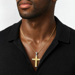 14K Two-Tone and Rhodium Reversible Cross - Model Shot
