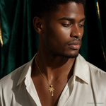 14k Mini Palm Tree Pendant - Model Shot
