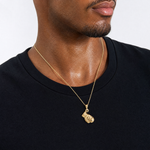 14k Boxing Glove Pendant - Model Shot