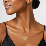 14k RN Registered Nurse Heart Pendant - Model Shot
