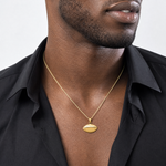 14k Football Charm - Model Shot