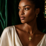 14k Celtic Cross Pendant - Model Shot