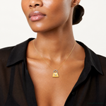 14K and Rhodium Purse Slide Pendant - Model Shot