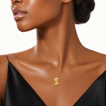 14k Polished Moveable Cat Pendant - Model Shot