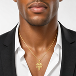 14k Diamond-cut Polished RN Nurse Pendant - Model Shot