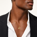 14k Polished Music Notes Pendant - Model Shot