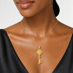 14k San Benito 2-Sided Key Pendant - Model Shot
