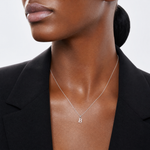 14KW Polished Block Letter B Initial Pendant - Model Shot