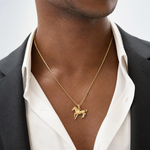 14K Galloping Horse Charm - Model Shot