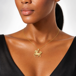 14K Horse Charm - Model Shot