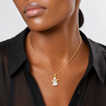 14K 3-D Enameled Ghost Charm - Model Shot