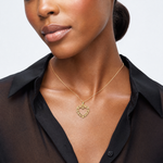 14K Heart w/ Lace Trim Charm - Model Shot