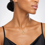 14k 3D Rope Heart Pendant - Model Shot